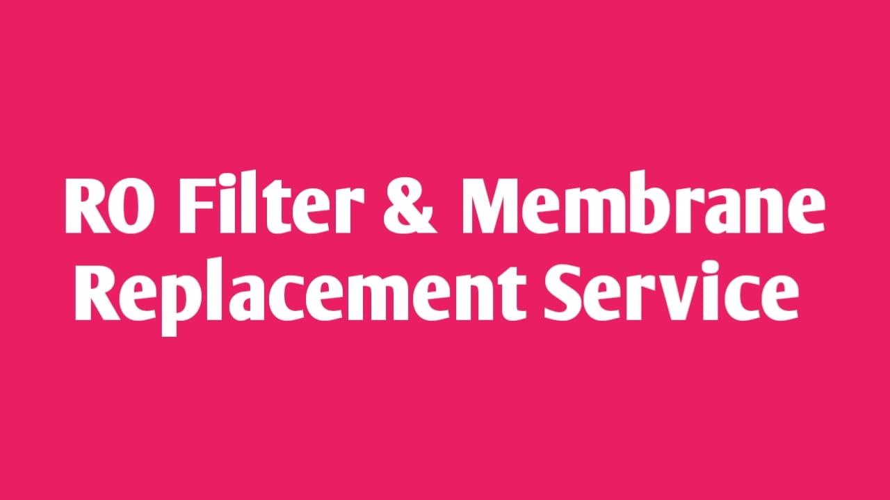 RO filter and membrane replacement service